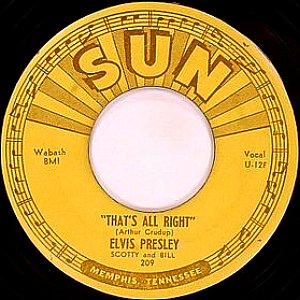 Il 45 giri con Thats All Right Mama - Sun Records - 1954