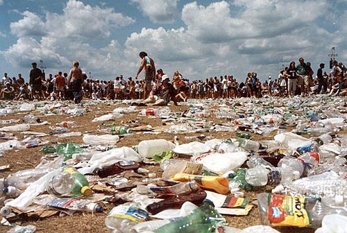 Woodstock - Spazzatura dopo il concerto nel 1969